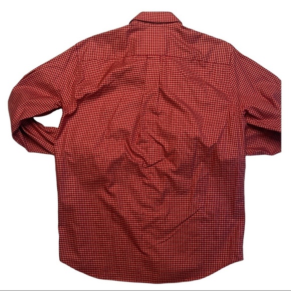 Eddie Bauer Red Plaid Casual Button Down Shirt Size M Relaxed Fit Checked L/S - Picture 6 of 11